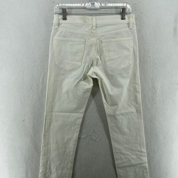 Uniqlo Jeans Women's Sz 28 White Mid Rise Slim Straight Stretch Skinny Denim - Picture 8 of 12